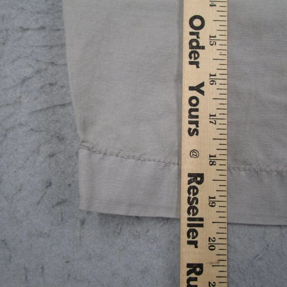 Faherty Shorts Men 35 Gray Linen Blend Flat Front Lightweight Casual Resort Golf